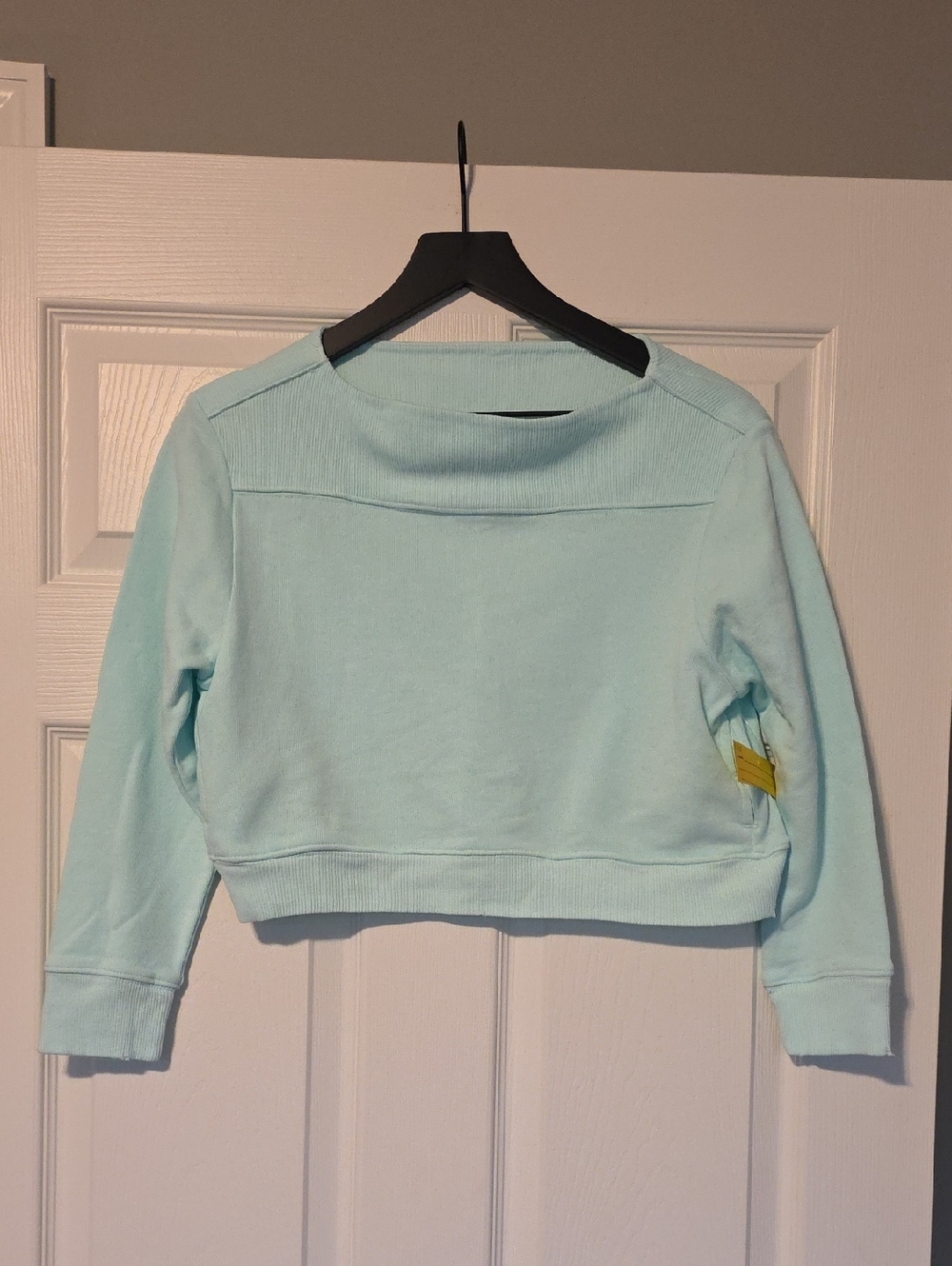 FP Movement by Free People Teal Cropped Sweatshirt W Pockets